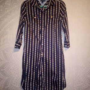 Tommy Hilfiger Navy Striped Shirt Dress